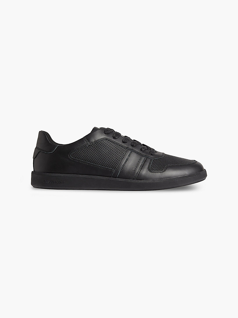 Erkek Low Top Lace Up Deri Sneaker