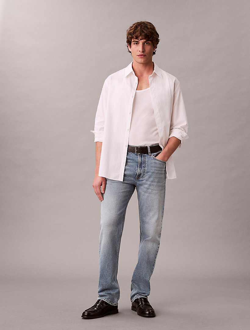 Jean Grandvigne スターリングシルバー　950 Erkek Standard Staight Shilih Jean Pantolon Mavi LV04RE703G2TI