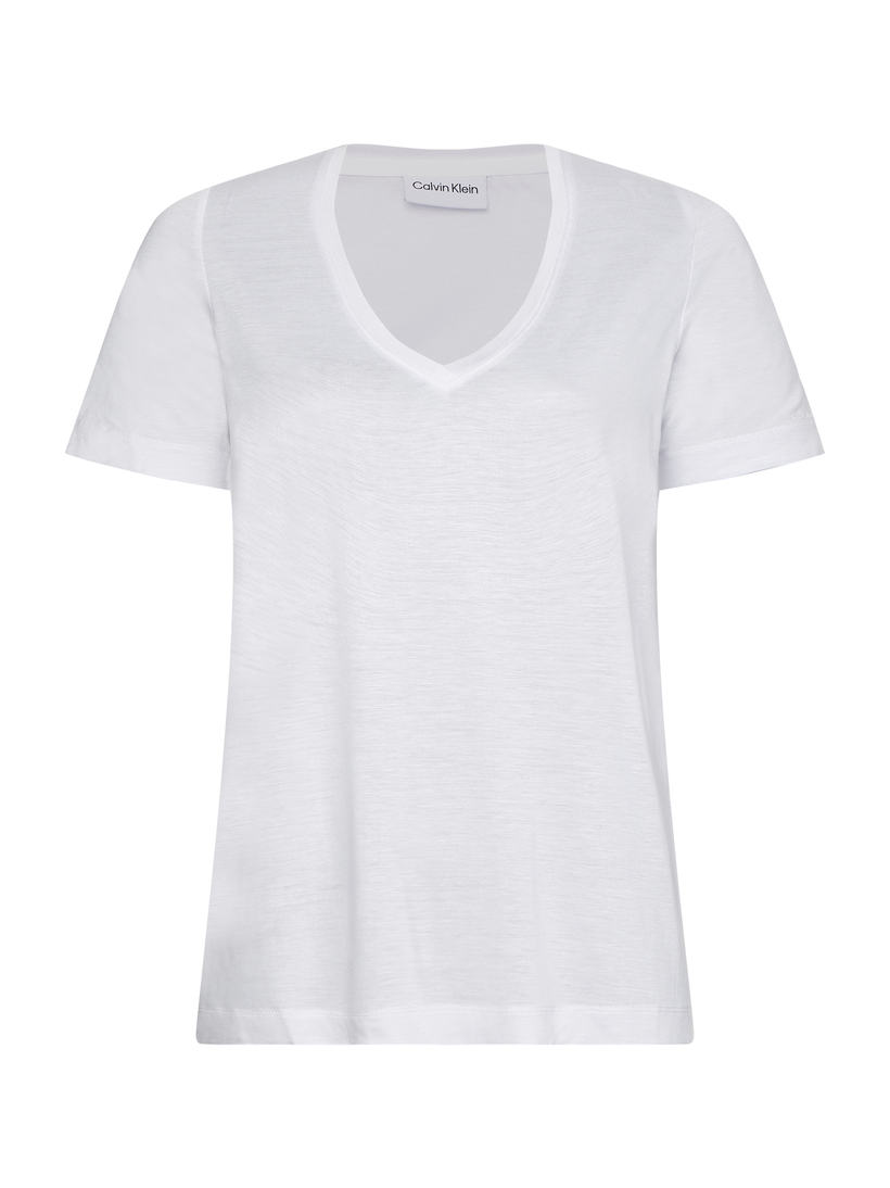 Kadın Modal Silk Relaxed Beyaz T-Shirt