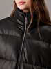 Kadın Faux Leather Mont
