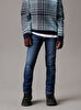 Erkek Çocuk Dark Blue Visual Slim Jean Pantolon