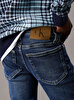 Erkek Çocuk Dark Blue Visual Slim Jean Pantolon