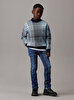 Erkek Çocuk Dark Blue Visual Slim Jean Pantolon