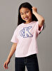 Kız Çocuk Monogram Flock Boxy T-shirt