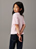 Kız Çocuk Monogram Flock Boxy T-shirt