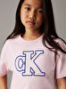 Kız Çocuk Monogram Flock Boxy T-shirt