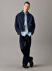 Erkek Relaxed Zip Denim Ceket