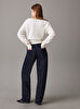Kadın Fluffy Yarn V-Neck Kazak