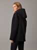 Kadın Tailored Scuba Hooded Ceket