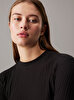 Kadın Semi Sheer Rib Uzun Kollu T-shirt