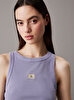 Kadın Washed Woven Label Tank Top