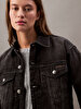 Kadın 90s Trucker Black Ceket