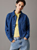 Kadın Cropped Dad Denim Gömlek