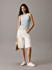 Kadın Woven Label Rib Tank Top