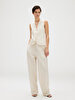 Kadın Structured Linen Pantolon