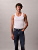 Erkek Skinny Oil Slick Jean Pantolon