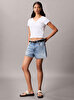 Kadın Woven Label T-shirt