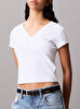 Kadın Woven Label T-shirt