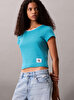 Kadın Woven Label T-shirt