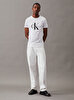 Erkek Core Monogram Slim Beyaz T-Shirt