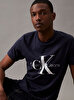 Erkek Core Monogram Slim Lacivert T-Shirt