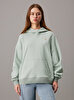 Kadın Woven Label Peached Sweatshirt