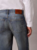 Erkek 90s Straight Blue Jean Pantolon