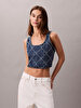 Kadın CK Atlantic Denim Crop Top
