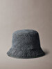 Kadın Denim Emblem Bucket Şapka