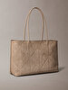 Kadın Emblem Embossed Tote Çanta