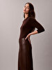 Kadın Faux Leather Midi Etek