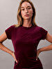 Kadın Velour Logo T-shirt