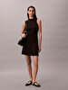 Kadın Interlock Mock Neck Elbise