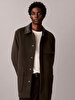 Erkek Melton Wool Blend Kaban