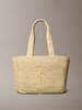 Kadın Bold CK Raffia Medium Tote Çanta