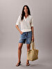 Kadın Bold CK Raffia Medium Tote Çanta