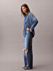 Kadın Low Rise Baggy Slash Jean Pantolon