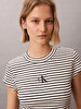 Kadın Striped Monologo Baby T-shirt
