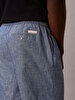 Erkek Straight Chambray Şort