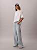 Kadın Woven Label Oversize T-shirt