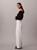 Kadın Wide Leg Raw Jean Pantolon