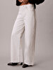 Kadın Wide Leg Raw Jean Pantolon
