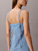 Kadın Bias Cut Soft Denim Elbise