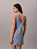 Kadın Sleeveless Denim Elbise