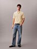 Erkek Striped Pique Polo T-shirt