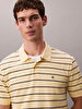 Erkek Striped Pique Polo T-shirt