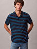Erkek Striped Pique Polo T-shirt