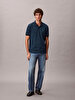 Erkek Striped Pique Polo T-shirt