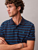 Erkek Striped Pique Polo T-shirt