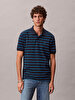 Erkek Striped Pique Polo T-shirt